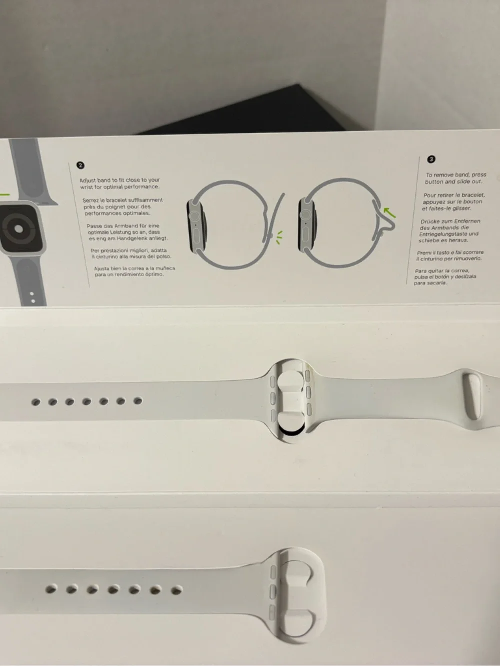 Apple Watch Sport Band with a Stainless Steel Pin White 40MM used in case EUC‎